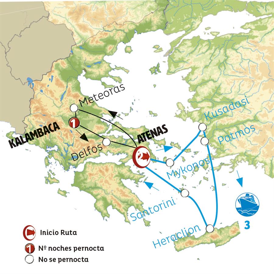 Grecia Con Crucero Por Las Islas Griegas Externa Europa Mediterr Nea