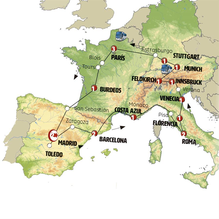 Maravillas Europeas Bcn 2 noches 2025 Más de 15 días